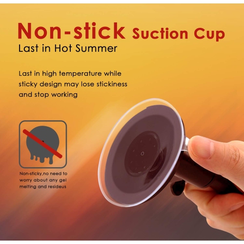 Car Phone Holder Mount Windshield, Long Arm Clamp i Universal Windshield with Double Clip Strong Suction Cup Cell Phone Holder Car Compatible iPhone