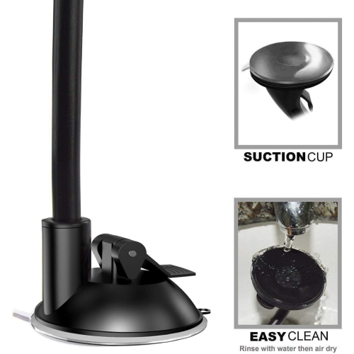 Car Phone Holder Mount Windshield, Long Arm Clamp i Universal Windshield with Double Clip Strong Suction Cup Cell Phone Holder Car Compatible iPhone