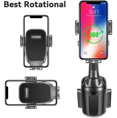 Car Cup Holder Phone Mount Adjustable Automobile Cup Holder Smart Phone Cradle Car Mount for iPhone 13 Pro/XR/XS Max/X/8/7 Plus/6s/Samsung S10+/Note