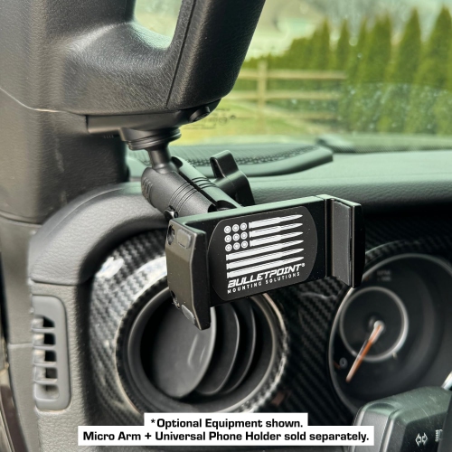 B Mounting Solutions A-Pillar Device Mount with 20mm Ball Compatible with 2018-2023 Jeep Wrangler JL & 2020-2023 Gladiator