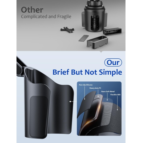 Cup Holder Phone Mount for Car, T 2 in 1 Newest Phone Holder Car Cupholder Adjustable Long Neck Universal Cupholder Cell Phone Holder Cradle for