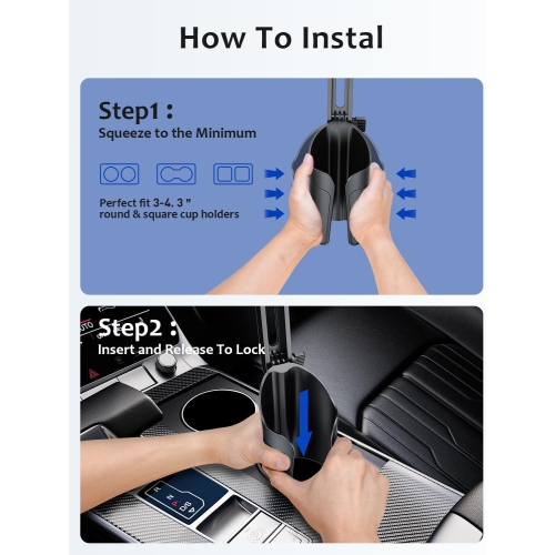 Cup Holder Phone Mount for Car, T 2 in 1 Newest Phone Holder Car Cupholder Adjustable Long Neck Universal Cupholder Cell Phone Holder Cradle for