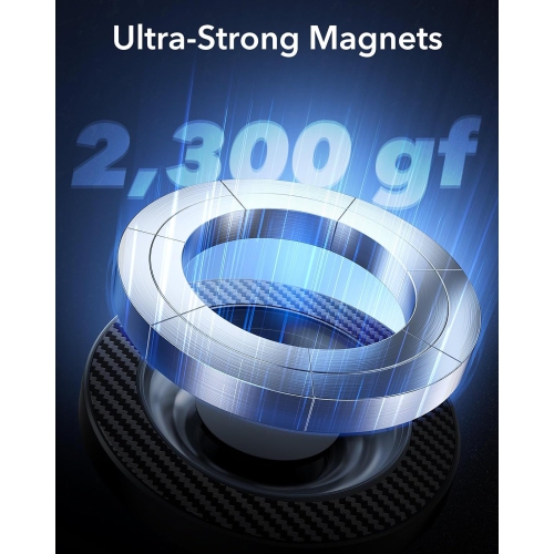 E for MagSafe Car Mount[2300g N52H Magnets], Magnetic Phone Holder Car Air Vent/Dashboard, Car Phone Holder Mount w 2 MagSafe Rings for iPhone