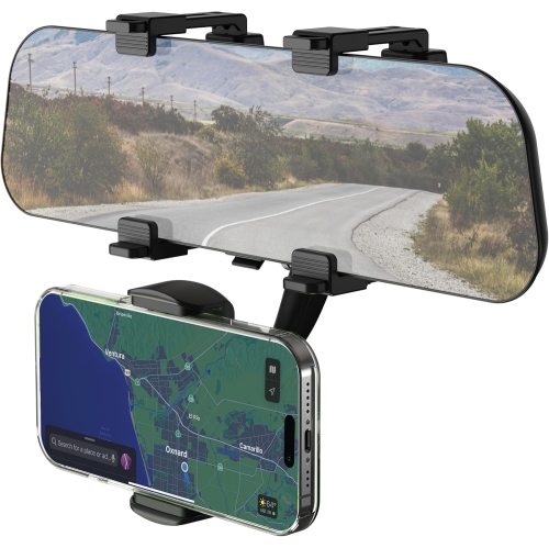 S SUHRM-1 StuckUp Rotatable Hands-Free Cell Phone Holder, Car Rear View Mirror Mount, 360° Hanging Rearview Mirror Phone Mount, Compatible w/iPhone