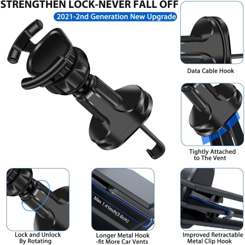 Z Car Universal Phone Mount for Collapsible Grip/Socket Mount Phone Holder Pop Air Vent Out Stand Car Mount 360 Degrees Dashboard Desk Wall Bracket