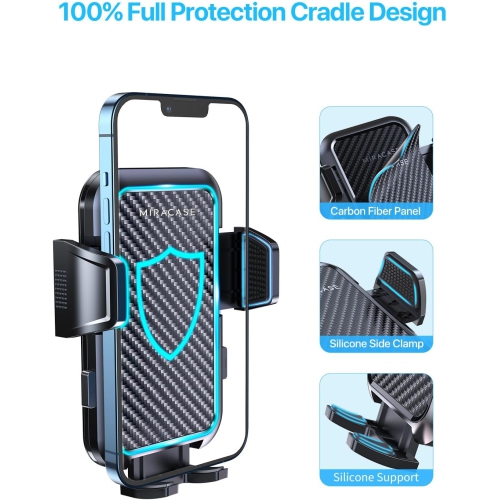 M Phone Holder for Car Air Vent(Stability via Clip & Metal Hook) Car Phone Holder Mount, 360°Cell Phone Holder Car Mount Fits iPhone 16 15 Pro Max 14