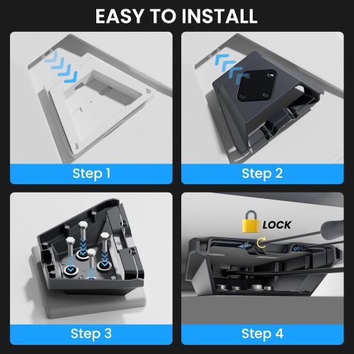 K Starlink Gen 3 Mount Anti-Theft Kit with Flat Roof Pole for RV Trailer Yacht