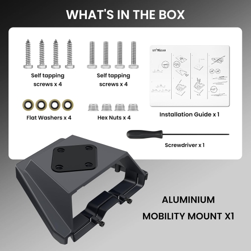 K Starlink Gen 3 Mount Anti-Theft Kit with Flat Roof Pole for RV Trailer Yacht