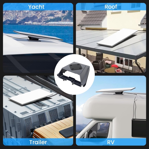 K Starlink Gen 3 Mount Anti-Theft Kit with Flat Roof Pole for RV Trailer Yacht