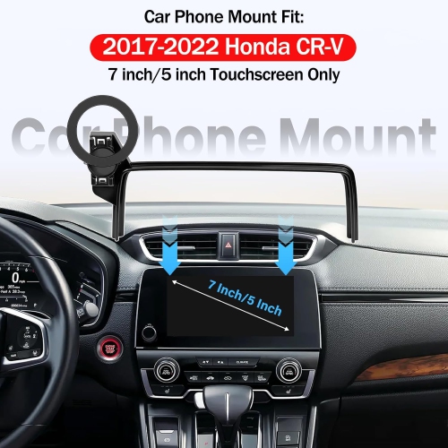 H Car Phone Mount for Honda CR-V 2017-2022, Fits 5/7-Inch Touchscreen Only, for MagSafe Magnetic Car Phone Holder Screen Fixed Clip, Honda CR-V