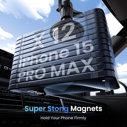 M for MagSafe Car Mount, Magnetic Phone Holder for Car Vent, 360° Rotation Hands Free Car Phone Holder, Universal Air Vent Car Mount for iPhone & All