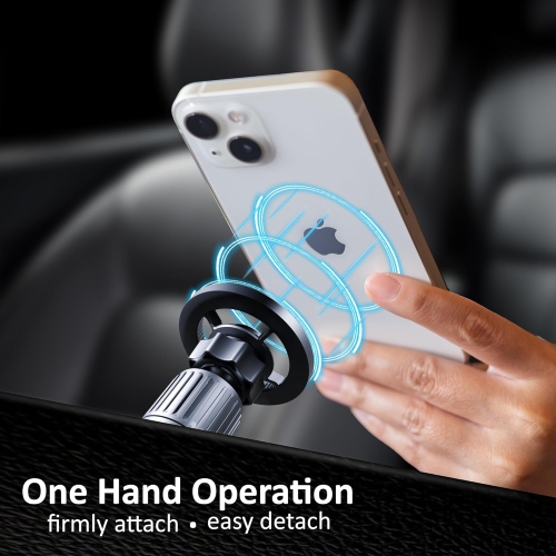 R for MagSafe Car Mount, Air Vent Magnetic Phone Mount, 360° Adjustable Magnetic Phone Holder for iPhone 12 13 14 15 Pro Max Plus Mini - Car Magnet