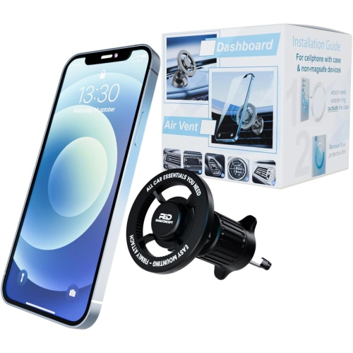 R for MagSafe Car Mount, Air Vent Magnetic Phone Mount, 360° Adjustable Magnetic Phone Holder for iPhone 12 13 14 15 Pro Max Plus Mini - Car Magnet