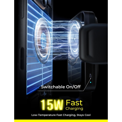 L Wireless Car Charger 15W Auto-Clamping Car Phone Holder Wireless Charger Air Vent Car Phone Mount for iPhone16/15/14/13/13 Pro/12 pro/12/11/X/8,