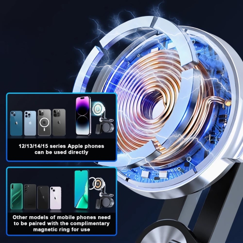 C Mobile Phone Holder for Tesla Model 3/Y, Strong Magnet Foldable Dashboard Magnetic Car Mount, Tesla Touchscreen Car Phone Holder Mount, Magnetic