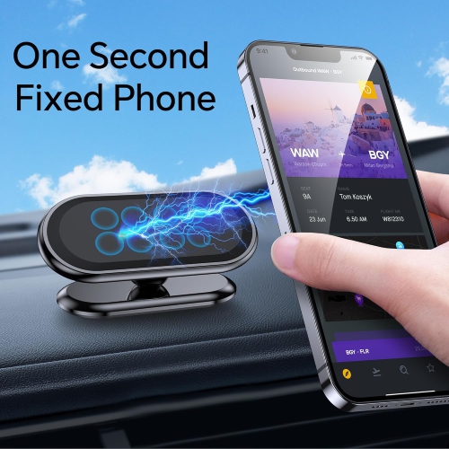 (2-PACK)Magnetic Phone Holder for Car [Super Strong Magnet ] [ with 4 Metal Plate ] iPhone Magnetic Car Phone Holder Mount [ 360° Rotation ]