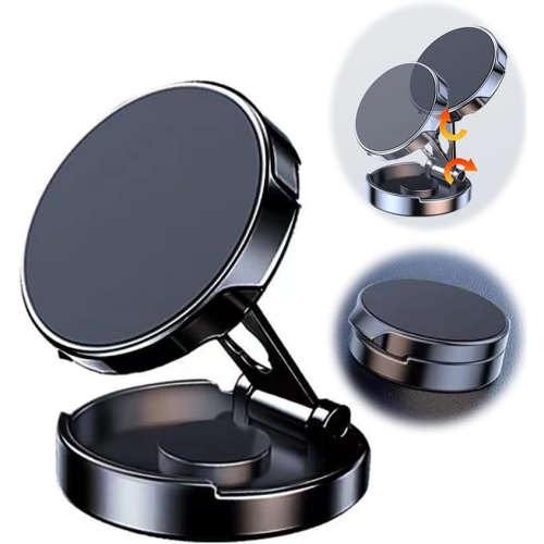 T Magnetic Phone Car Mount Patch Folding Phone Holder for Car Universal Dashboard Cell Phone Holder Mount 360°Rotating Car Phone Holder Mount Car