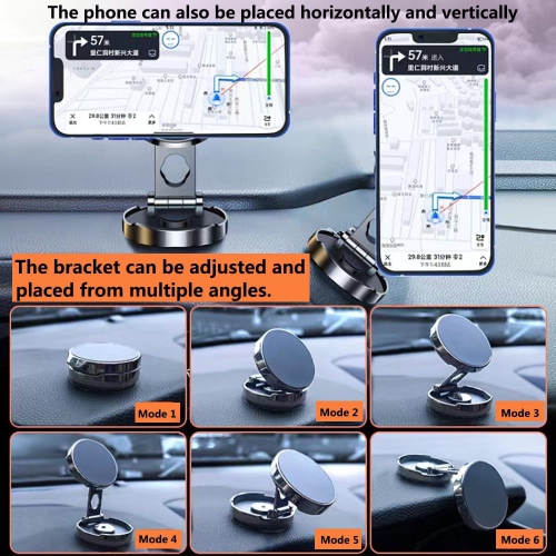 T Magnetic Phone Car Mount Patch Folding Phone Holder for Car Universal Dashboard Cell Phone Holder Mount 360°Rotating Car Phone Holder Mount Car
