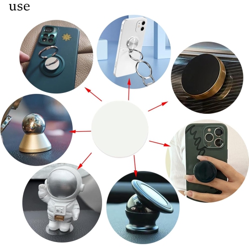 12 Pack Replacement Adhesive Stickers Pads For Phone Collapsible Grip & Stand,Strong circle Double Sided Sticky Adhesive Tape Compatible With Socket