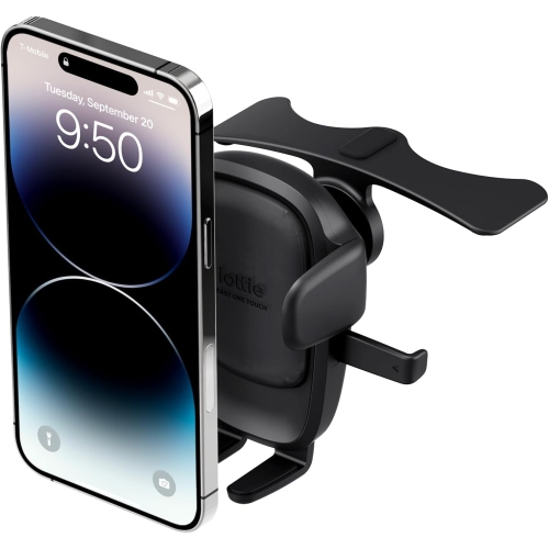 i Easy One Touch 6 CD Slot Car Phone Mount - Universal Cell Phone Holder for iPhone, Google, Samsung, Moto, Huawei, Nokia, LG, and All Other