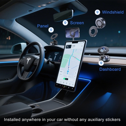 J Suction Cup Phone Holder for Magsafe, 360ยฐ Adjustable Nano Gel Vacuum Magnetic Car Phone Holder Mount, Pocket Size Foldable Cell Phone Holders for
