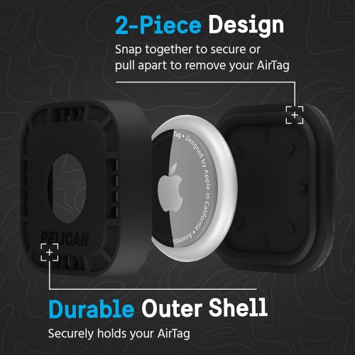 P Protector 4-Pack Apple AirTag Holder Air Tag Case with 3M Adhesive Sticker Rugged Shockproof AirTag Cover Hidden AirTag Holder Stick On Mount for