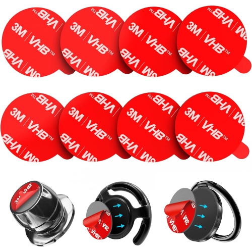 Sticky Adhesive Replacement for Magnetic Car Mount, P 8PCS Circular Heat Resistant 3M VHB Double Sided Strong Sticker Pads for Magnet Cell Phone
