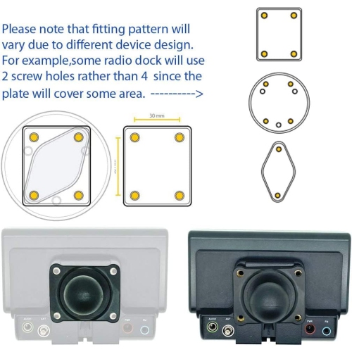 L Lynx Series Heavy Duty Metal AMPS Hole Pattern Drinks Cup Holder Mount for Sirius XM ICOM YAESU CB Ham Radio, Arkon, Ram, Pro Clip & Bracketron