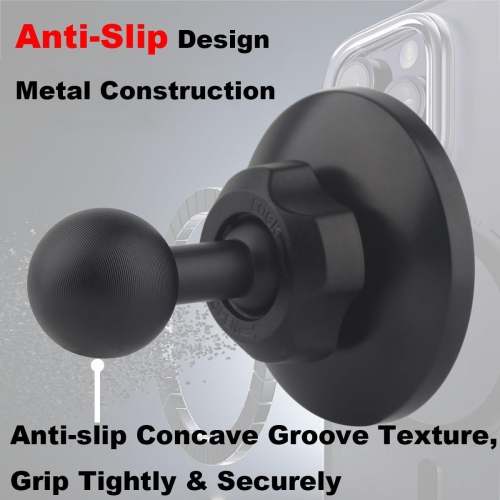 Magnetic Phone Holder for Ram Mount, 25mm Ball Mount for Magsafe for Ram B Szie Socket Mount, Compatible with iPhone 16 15 14 13 12 Serious