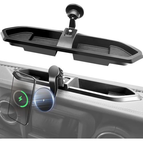Magnetic Jeep Phone Mount for 2018-2023 Wrangler JL JLU & Gladiator JT with 15W Wireless Charging- Dashboard Phone Holder with Magsafe for Jeep