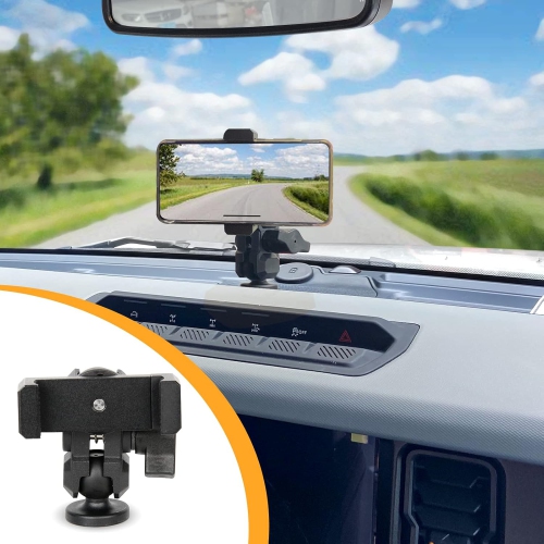 Maiker Dashboard Phone Holder Mount, Anti-Shake Stabilizer Custom Adjustable Cell Phone Holder for Ford Bronco Accessories 2021 2022 2023