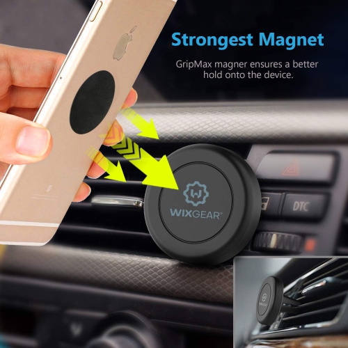 Magnetic Mount, W Universal Twist-Lock Air Vent Magnetic Car Mount Holder, for Cell Phones and Mini Tablets with Fast Swift-snapTM Technology