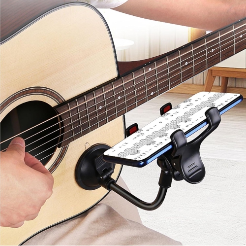M Guitar Removable Suction Cup Phone Holder, Head Phone Holder Mount for Live Broadcast Teaching Video Recording Android and iPhone Compatible