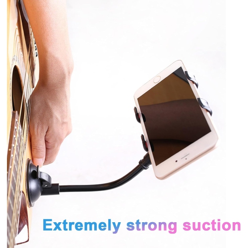 M Guitar Removable Suction Cup Phone Holder, Head Phone Holder Mount for Live Broadcast Teaching Video Recording Android and iPhone Compatible