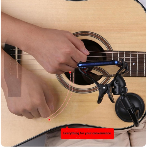 M Guitar Removable Suction Cup Phone Holder, Head Phone Holder Mount for Live Broadcast Teaching Video Recording Android and iPhone Compatible