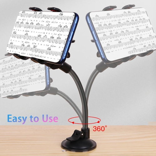 M Guitar Removable Suction Cup Phone Holder, Head Phone Holder Mount for Live Broadcast Teaching Video Recording Android and iPhone Compatible