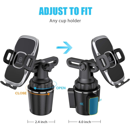 Cup Phone Holder, W Car Cup Holder Phone Mount for Car with Adjustable Automobile Cup Holder Smart Phone Cradle Car Mount