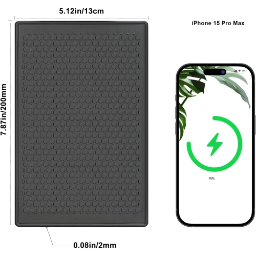 B Anti Slip Sticky Pad for Car Dashboard, Non-slip Dash Adhesive Gel Mat 7.9x5.1 Inch for Phones Radar Detector Sunglasses Keys GPS Coins Electronic