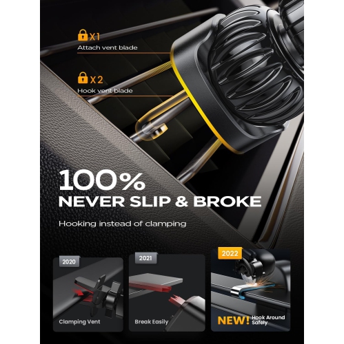 A Car Phone Holder Mount 2024 Gravity Phone Mount Holder For Car Vent With Extention&Short Air Vent Clip Never Blocking Cell Phone Holder For Car