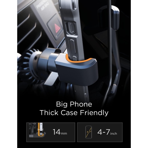 A Car Phone Holder Mount 2024 Gravity Phone Mount Holder For Car Vent With Extention&Short Air Vent Clip Never Blocking Cell Phone Holder For Car