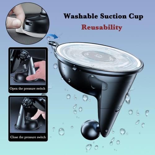 Boat Phone Holder, Waterproof Suction Cup Boat Cell Phone Mount Dashboard Universal Truck Desk Boat Stand Heavy Duty for Boating Kayak Sailing Marine