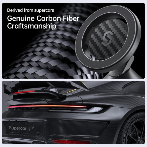 S MagSafe Car Mount - Flexible Rotation Magnetic Phone Holder for Dash, Strong Magnets, Universal Compatible iPhone, Samsung, Pixel - MagSafe Car