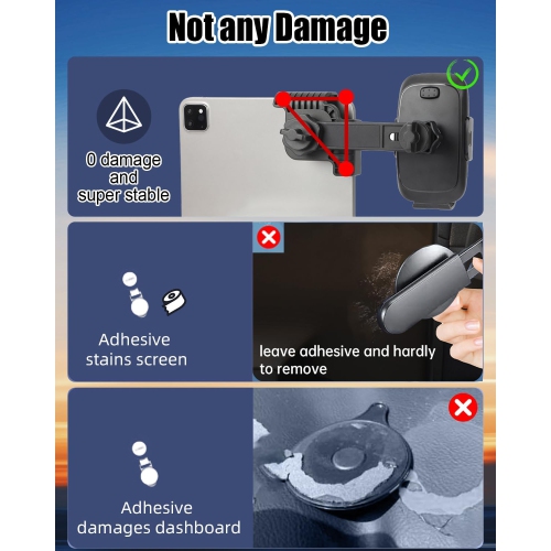 A for Tesla Phone Mount Model Y/3/Laptops, No Adhesive Required, Universal Car Phone Holder for Screen, Tesla Model Y Accessories 2026 Dash Car Mount