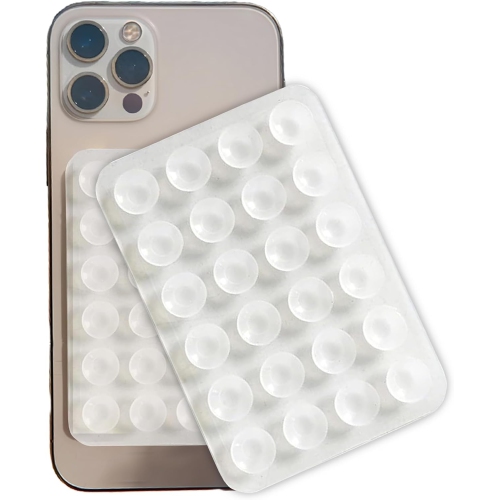 Silicone Suction Phone case by Suction Pal 2.0, iPhone Sticky Grip, 2 Pack for Selfies and Videos, Strong Phone Suction Grip with 24 Powerful Cups,