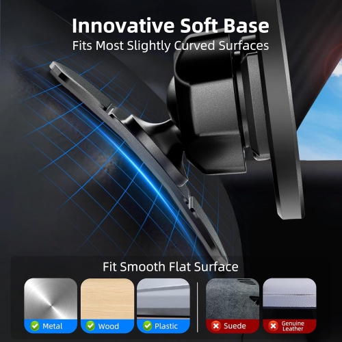 p for MagSafe Car Mount Dashboard, [Upgrade Adhesive] Universal Magnetic Phone Holder for Car Dash, Strong Magnets Cell Phone Holder Inclined Fit for