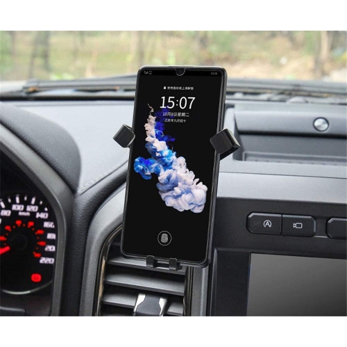 HIGH FLYING for F150 Accessories Car Phone Mount, Carbon Black Interior Hands Free Phone Holder, Gravity Air Vent Car Mount for Cell Phone Compatible