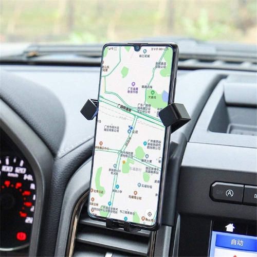 HIGH FLYING for F150 Accessories Car Phone Mount, Carbon Black Interior Hands Free Phone Holder, Gravity Air Vent Car Mount for Cell Phone Compatible