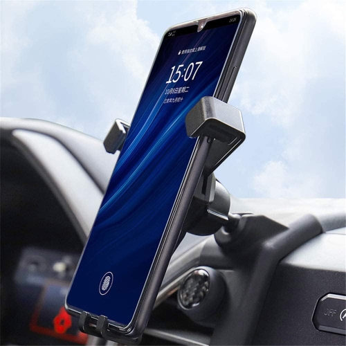 HIGH FLYING for F150 Accessories Car Phone Mount, Carbon Black Interior Hands Free Phone Holder, Gravity Air Vent Car Mount for Cell Phone Compatible