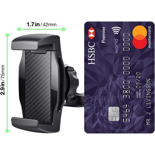 J Car Phone Holder Phone Car Mount with Stick On Base Cell Phone Car Mount Sticky Adhesive Mount Holder for for 4 inches to 6.5 inches Smartphones