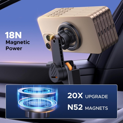 U Phone Holder for Tesla Model 3 Y Magsafe Car Mount Magnetic Phone Holder Strongest Magnet Power Compatible with iPhone 16 15 14 13 Plus Pro Max